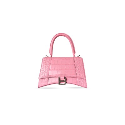 BALENCIAGA WOMEN'S HOURGLASS HANDBAG SMALL IN PINK 5935461LR6M5802 (22.9*15*9.9cm)